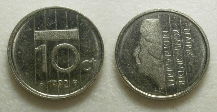 PD02575 Beatrix 10 cent 1992, Postzegels en Munten, Munten | Nederland, Losse munt, 10 cent, Koningin Beatrix, Ophalen of Verzenden