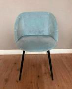 Stoel velvet blauw, Huis en Inrichting, Stoelen, Ophalen, Blauw, Zo goed als nieuw, Metaal