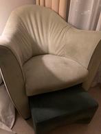 Leolux carabas stoel groen met hocker, Huis en Inrichting, Fauteuils, Ophalen, Overige materialen, Gebruikt, 75 tot 100 cm