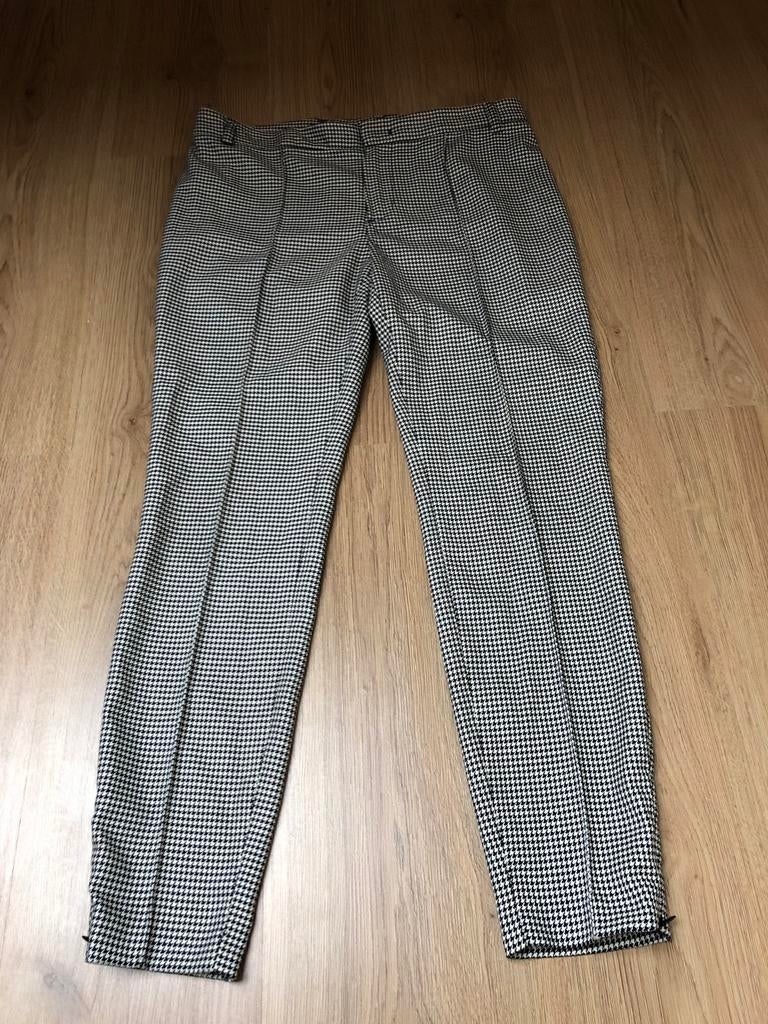 Set zwart witte broek 38 pied de poule, Maat 38/40 (M), SET, Zwart, Ophalen of Verzenden