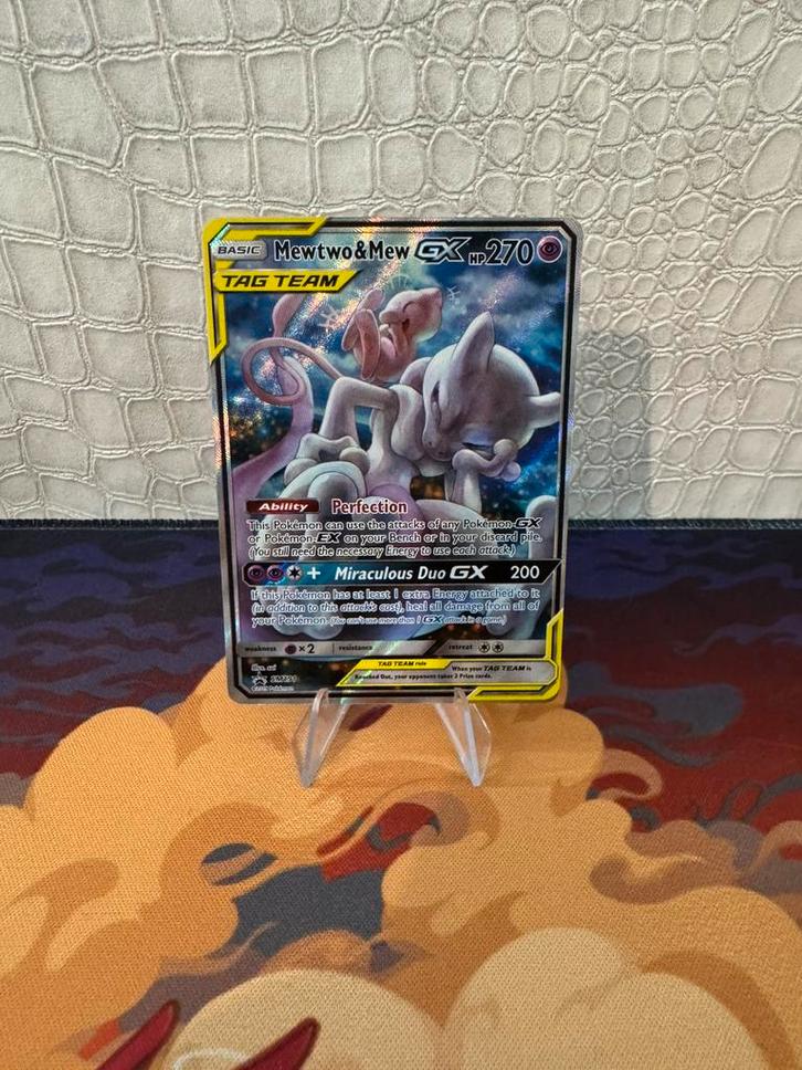 Pokémon | Mewtwo & Mew GX | Mint Staat!  | Tag Team | SM191, Hobby en Vrije tijd, Verzamelkaartspellen | Pokémon, Zo goed als nieuw