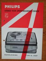 gebruiksaanwijzingen Vintage Philips Bandrecorder, Audio, Tv en Foto, Bandrecorders, Ophalen of Verzenden, Bandrecorder