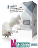 Universele Quattro LNB, 0,2dB voor Multiswitch, König