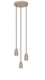 Lucide EVORA Hanglamp Taupe, 3-lichts, Ophalen, Nieuw, A, A
