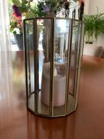 Windlichten messing kleur - 2 stuks, Overige materialen, Overige kleuren, Ophalen of Verzenden, Zo goed als nieuw