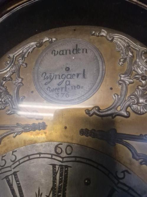 Unieke Weerter staande klok mooie gestoken eiken kast zeer a, Antiek en Kunst, Antiek | Tin, Ophalen of Verzenden