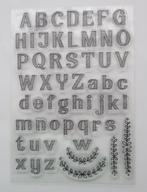 Stempel Striped Alphabet, Hobby en Vrije tijd, Stempelen, Verzenden, Nieuw, Clearstamp