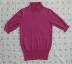 Roze top met col, met glitter glans, maat S HEMA, Ophalen of Verzenden, Zo goed als nieuw, Korte mouw, Roze