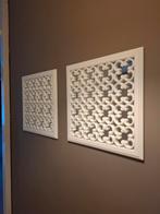 2 Witte Spiegel Wandpanelen - Stijlvol!, Ophalen of Verzenden, Zo goed als nieuw