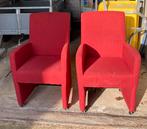 Eetkamerstoelen op wieltjes, Huis en Inrichting, Stoelen, Ophalen, Zo goed als nieuw, Rood