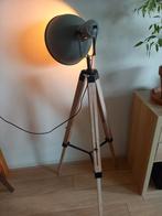 Tripod Lamp - Hout & Metaal - 140cm, Huis en Inrichting, Lampen | Vloerlampen, Ophalen, 100 tot 150 cm, Zo goed als nieuw, Metaal