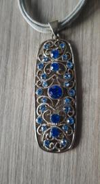 Elegante ketting met blauwe stenen, Overige materialen, Met strass, Blauw, Ophalen of Verzenden