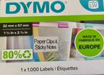 Dymo 11354 (S0722540) Etiket Zwart op wit (57 mm x 32 mm), DYMO, Qwerty, Nieuw, Ophalen of Verzenden