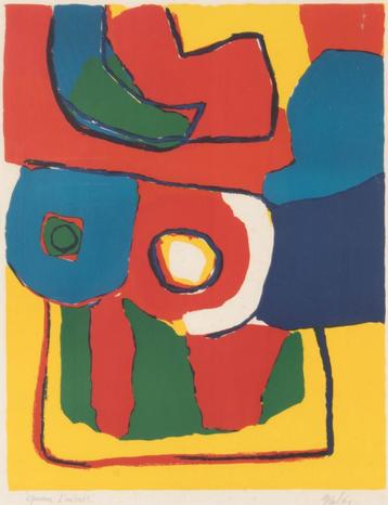 Karel Appel zeefdruk uit 1969 - Abstract