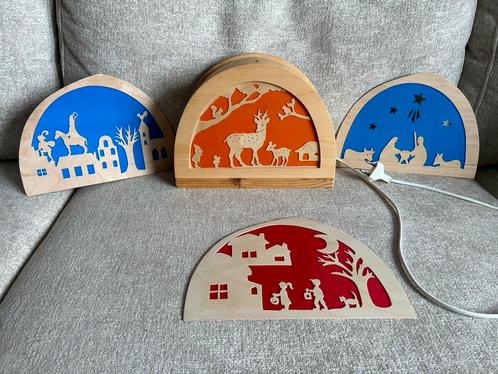 Atelier De Noest -- Silhouetlamp + 4 silhouetten, Kinderen en Baby's, Kinderkamer | Inrichting en Decoratie, Gebruikt, Lamp, Ophalen
