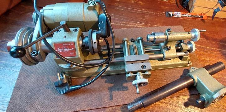 Draaibank Emco Unimat SL, met heel veel extra's., Doe-het-zelf en Verbouw, Gereedschap | Boormachines, Gebruikt, Boor- en Schroefmachine