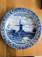 Vintage Delfts Blauw Bord - Molen Voorstelling, Antiek en Kunst, Antiek | Wandborden en Tegels, Ophalen