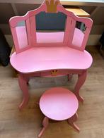 Kidkraft Houten Kaptafel met Spiegel en Krukje, Kinderen en Baby's, Minder dan 75 cm, Zo goed als nieuw, Voetruimte, Minder dan 50 cm