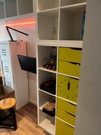 4x kallax kast. Incl. Schuiven, deurtje met klok en bakken., Huis en Inrichting, Ophalen, Gebruikt