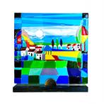 Glasfusie, glaskunst, toscana in bluesquare, Ophalen