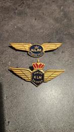 Twee KLM Speldjes - Junior Pilot & Skipper, Ophalen of Verzenden, Gebruikt, Patch, Badge of Embleem