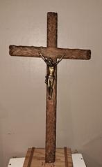 Kruisbeeld oud houten kruisbeeld decoratie, Antiek en Kunst, Ophalen of Verzenden