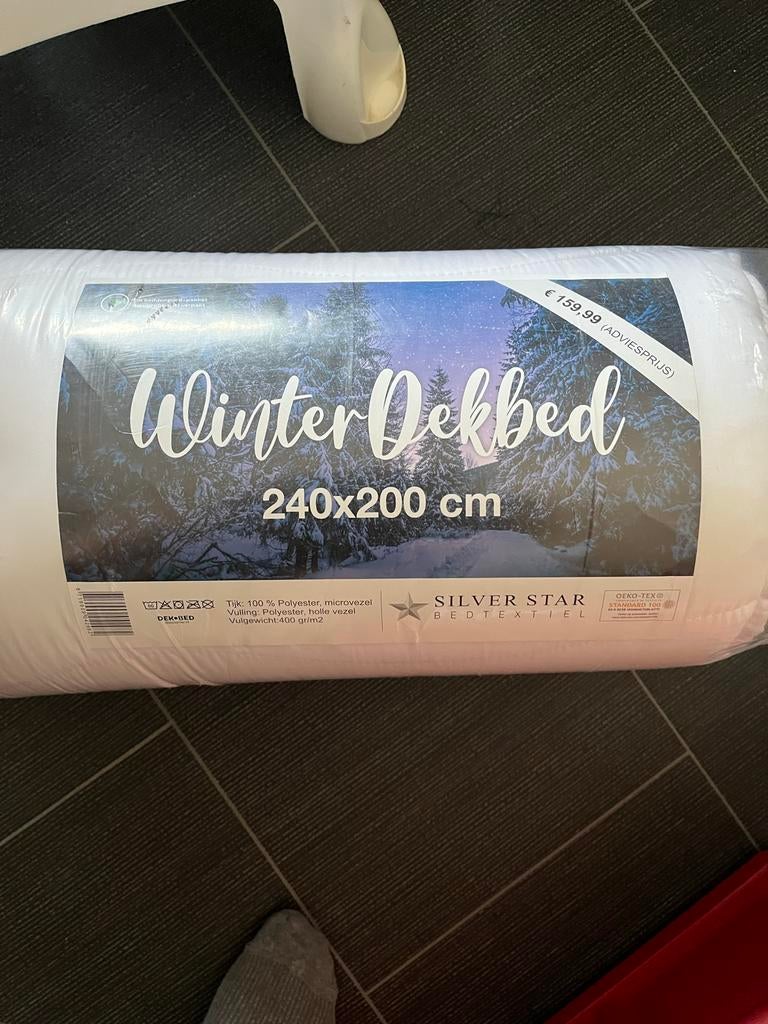 Winterdekbed 240x200 - nieuw!!, Eenpersoons, Wit, Nieuw, Ophalen of Verzenden