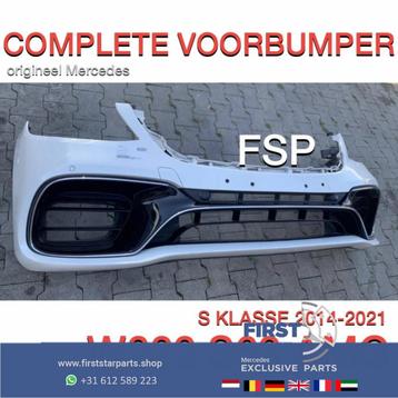 W222 FACELIFT S63 AMG BUMPER WIT COMPLEET ORIGINEEL Mercedes beschikbaar voor biedingen