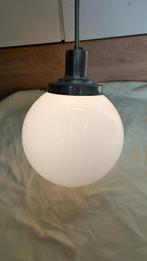 schoollamp rond, Huis en Inrichting, Lampen | Hanglampen, Ophalen of Verzenden, Zo goed als nieuw, Glas, 75 cm of meer