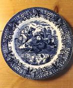 societe ceramique Maestricht chasse au lion blauw wandbord, Ophalen of Verzenden