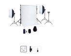 Falcon Eyes Studio Set met Softboxen en Achtergrond, Ophalen, Zo goed als nieuw, Complete fotostudio
