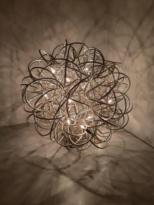 Design draadbollamp plafond/vloer/tafel met lichtschakelaar, Huis en Inrichting, Lampen | Plafondlampen, Zo goed als nieuw, Kunststof