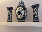 Delfts Blauw Boch Frères Vaas met Deksel en Vazen, Ophalen of Verzenden
