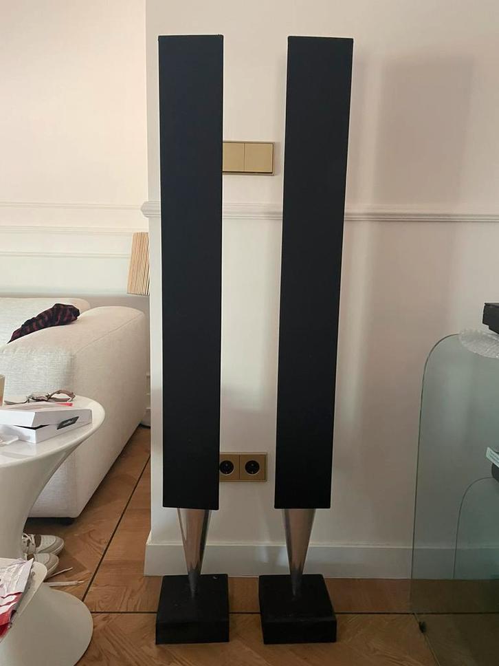 Beolab 8000 mk1 met hout-beugelset, Audio, Tv en Foto, Luidsprekers, Zo goed als nieuw, Front, Rear of Stereo speakers, 120 watt of meer