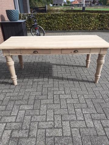 Teak tafel 200x95 gezandstraald