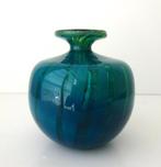 Glazen vaas turquoise gemêleerd Mdina Malta 3708-g, Ophalen of Verzenden