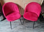 2 VidaXL Eetkamerstoelen Fuchsia, Huis en Inrichting, Twee, Overige kleuren, Nieuw, Ophalen of Verzenden