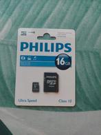 Philips micro sd card, Audio, Tv en Foto, Fotografie | Geheugenkaarten, Nieuw, Philips, 16 GB, SD