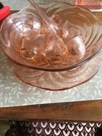 Antiek/oud glazen bowl stel rose, Ophalen