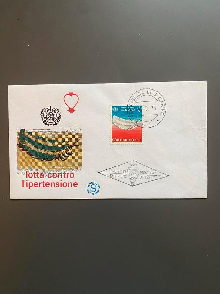 San Marino 1978 FDC - Onbeschreven Enveloppe, Postzegels en Munten, Postzegels | Eerstedagenveloppen, Onbeschreven, Europa, Ophalen of Verzenden