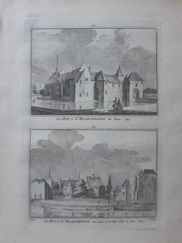 103-104*/ hof St. Maartensdijk/ Maartensdyk Zeeland gravure beschikbaar voor biedingen