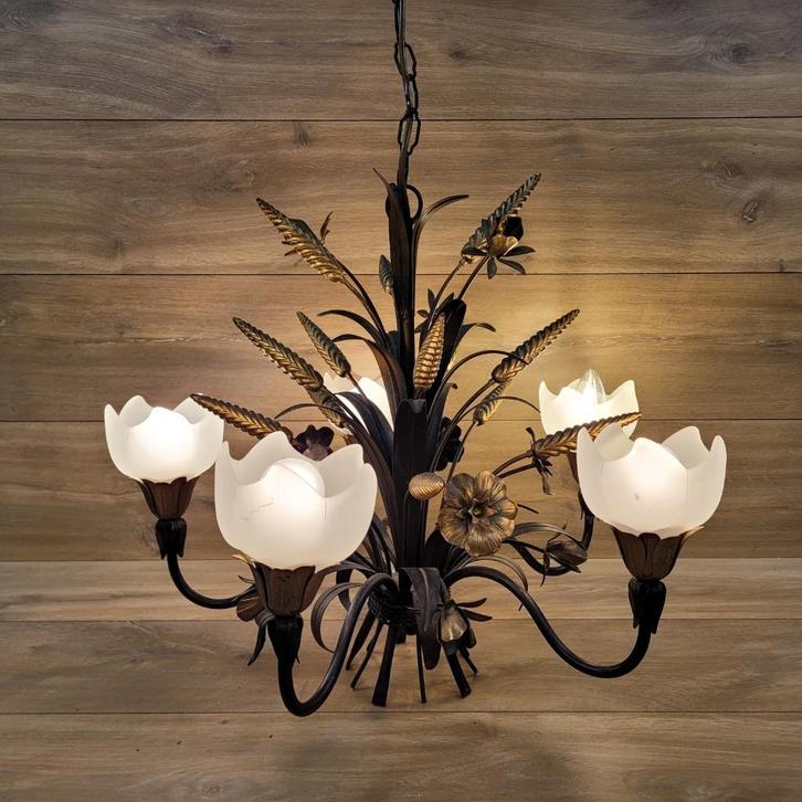 Hans Kögl , Prachtige Italiaanse kroonluchter / hanglamp, Antiek en Kunst, Antiek | Lampen, Ophalen of Verzenden