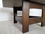 Vintage Fossil Stone Salontafel, Ophalen, Gebruikt, Overige materialen, 100 tot 150 cm