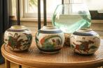 Set van 3 Chinese porseleinen potjes, Ophalen of Verzenden