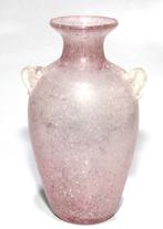Schitterend Antiek Roze Glas Amfora Vaas Romeins Model, Verzenden