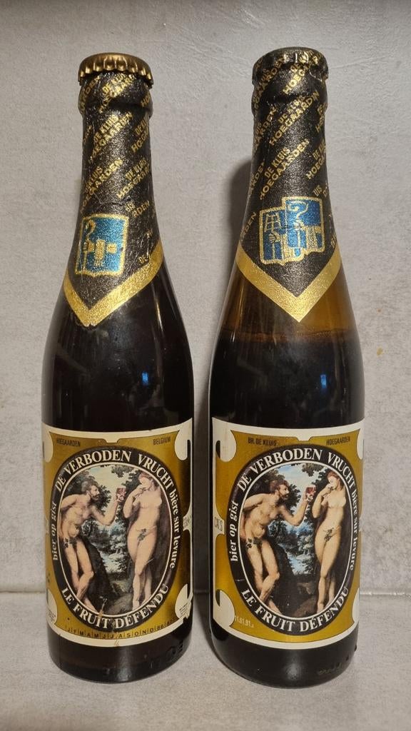 Set De Kluis, Hoegaarden: Verboden Vrucht tht '89 & '92, Ophalen of Verzenden, Gebruikt, Flesje(s), Overige merken