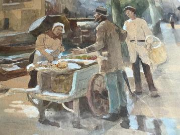 Schilderij A de la Riviere beschikbaar voor biedingen