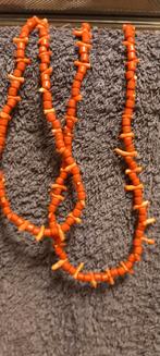 Bloedkoralen ketting, Ophalen of Verzenden, Oranje, Steen of Mineraal
