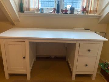 IKEA Hemnes - wit bureau met kastje en ladenblok