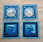 KUSSENHOEZEN  van 42x42 cm te koop, Ophalen of Verzenden, Zo goed als nieuw, Blauw, Vierkant